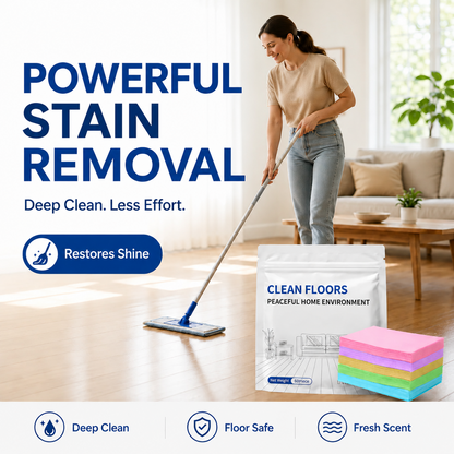 FloorGlow™ 4-in-1 Cleaning Sheets！