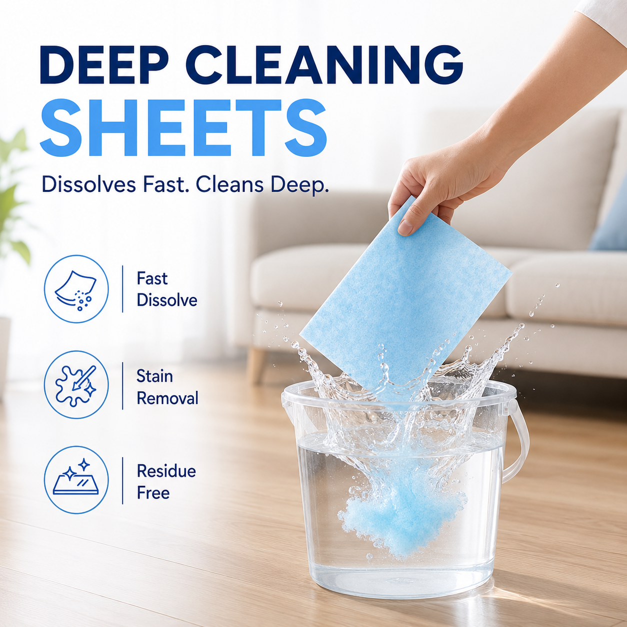 FloorGlow™ 4-in-1 Cleaning Sheets！