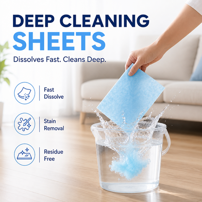 FloorGlow™ 4-in-1 Cleaning Sheets！